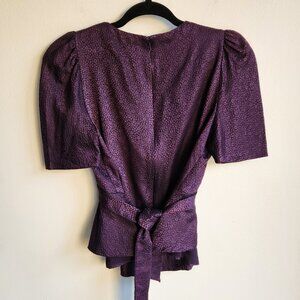 3.1 Phillip Lim Purple Wool & Silk Peplum Top – Sz 4 – Made in USA